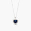 Collar corazón azul de plata 1ª ley circonitas 11 mm
