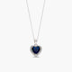 Collar corazón azul de plata 1ª ley circonitas 11 mm
