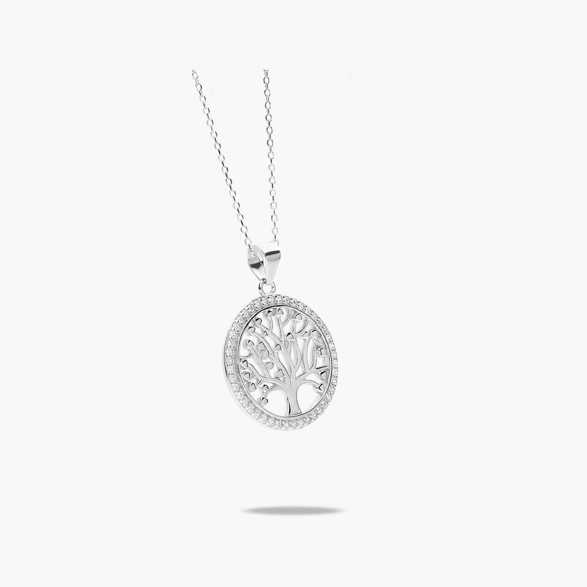 Collar árbol de la vida de plata 1ª ley circonitas 19 mm TREE OF LIFE