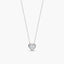 Collar corazón de plata 1ª ley circonitas 5 mm