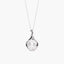 Collar de plata 1ª ley perla y circonitas 12 mm
