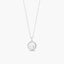Collar de plata 1ª ley perla y circonitas 14 mm