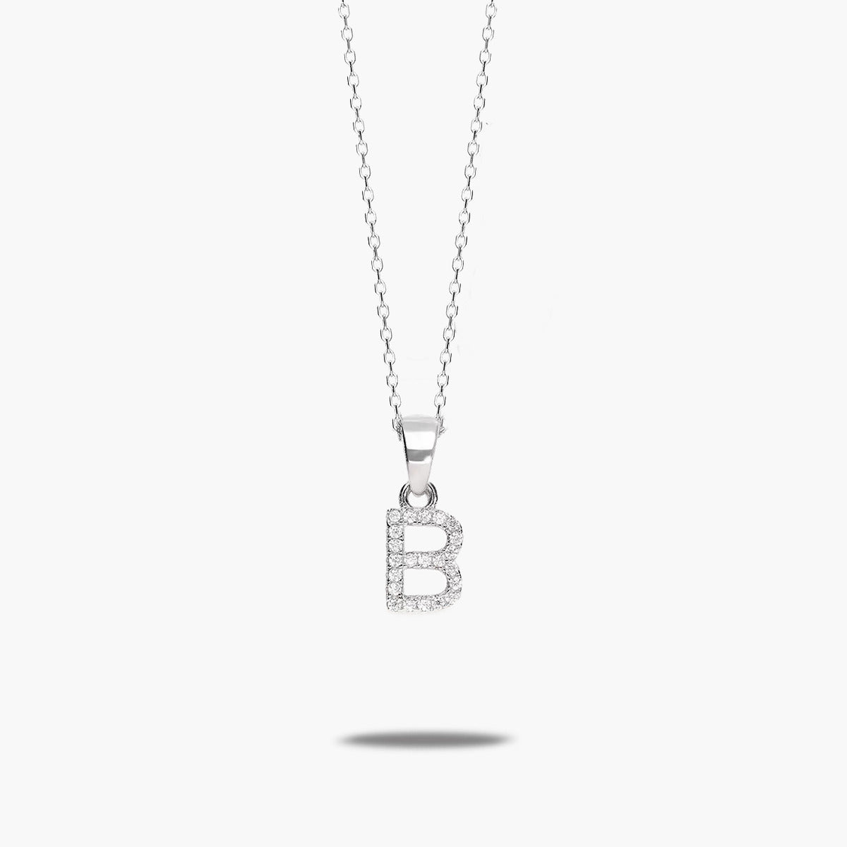 Collar de plata 1ª ley circonitas B SAY MY NAME
