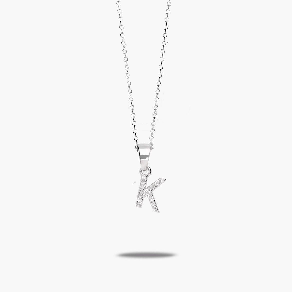 Collar de plata 1ª ley circonitas K SAY MY NAME