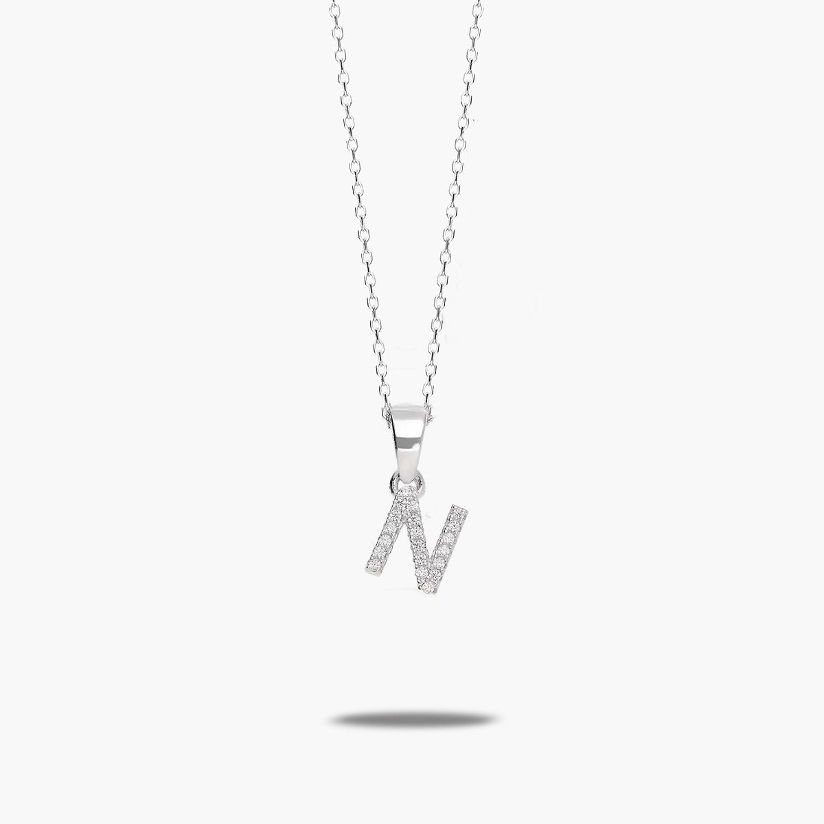 Collar de plata 1ª ley circonitas N SAY MY NAME