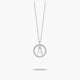 Collar de plata 1ª ley circonitas A ALPHABET SILVER
