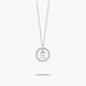 Collar de plata 1ª ley circonitas E ALPHABET SILVER