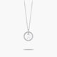 Collar de plata 1ª ley circonitas W ALPHABET SILVER