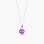 Collar de plata 1ª ley amatista violeta 10 mm PRISM