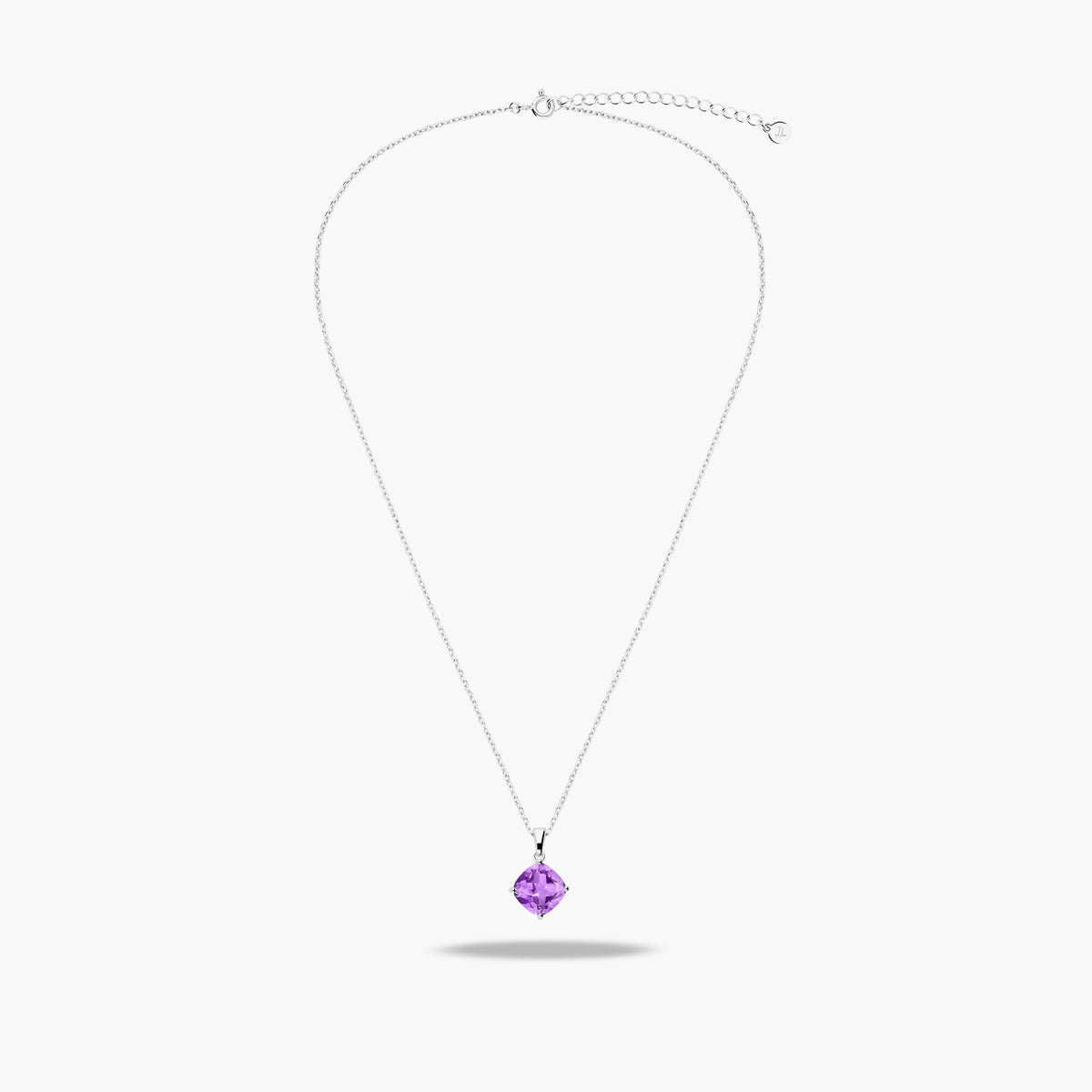 Collar de plata 1ª ley amatista violeta 10 mm PRISM