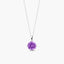 Collar de plata 1ª ley amatista violeta redondo 10 mm PRISM