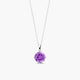 Collar de plata 1ª ley amatista violeta redondo 10 mm PRISM