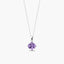 Collar de plata 1ª ley amatista violeta 8 mm PRISM