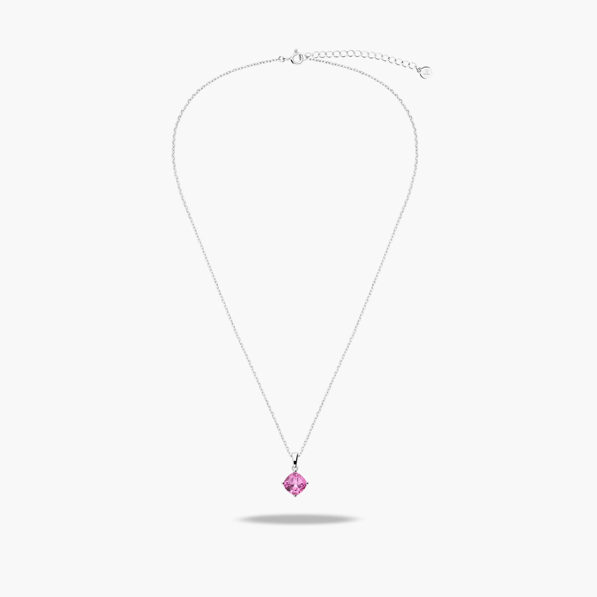 Collar de plata 1ª ley topacio rosa 10 mm PRISM
