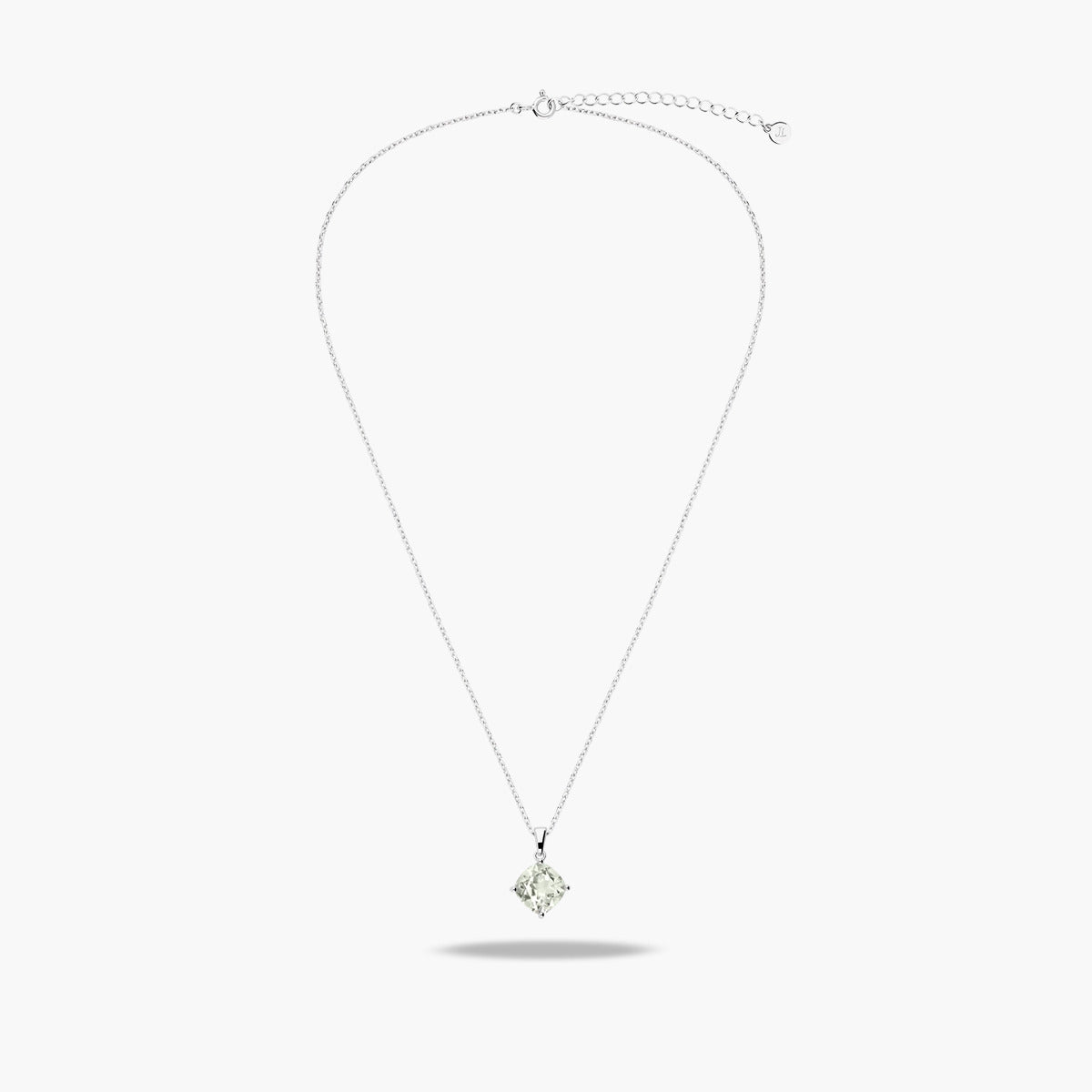 Collar de plata 1ª ley amatista verde 10 mm PRISM