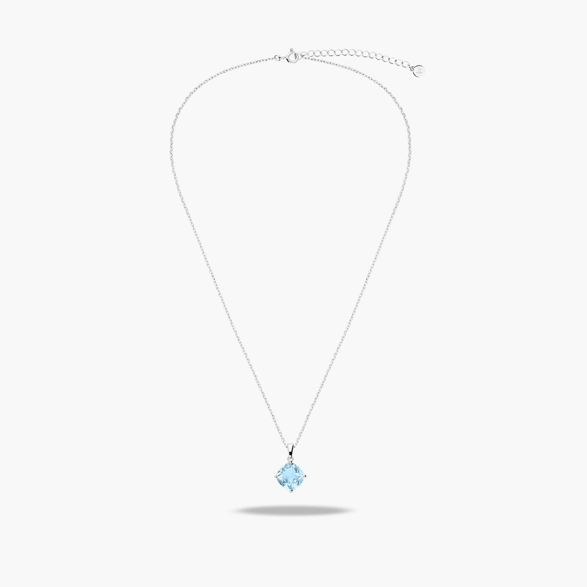 Collar de plata 1ª ley topacio azul 10 mm PRISM