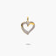 Colgante silueta corazón de oro bicolor 18K