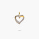 Colgante silueta corazón de oro bicolor 18K