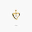 Colgante silueta corazón de oro 18K circonita 16 mm