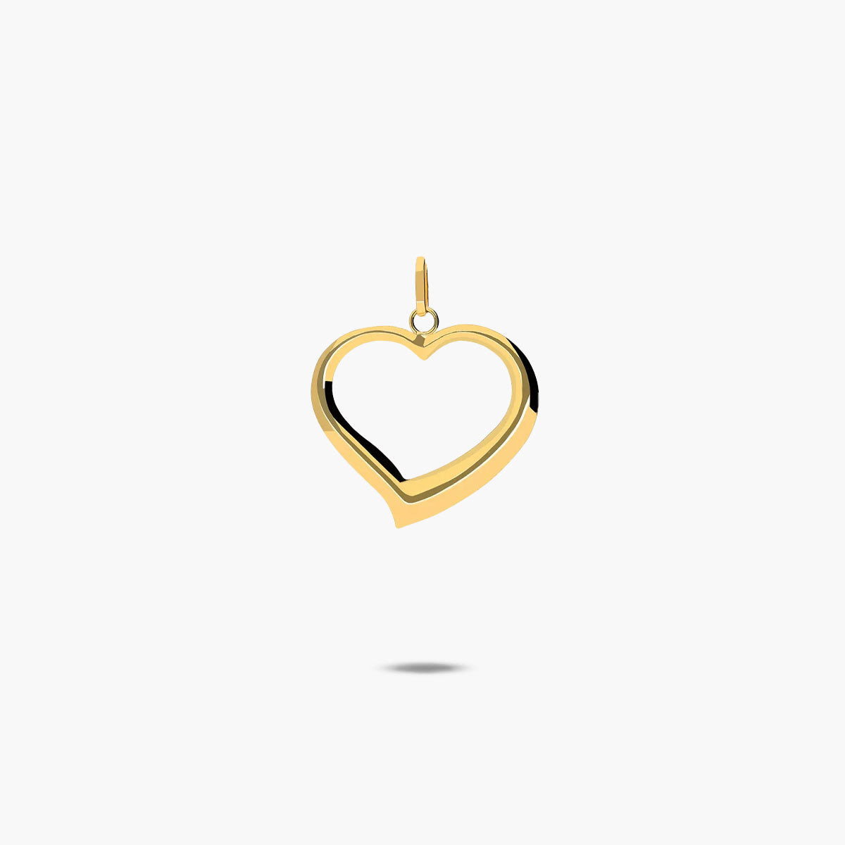 Colgante silueta corazón de oro 18K 14 mm