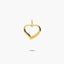 Colgante silueta corazón de oro 18K 14 mm