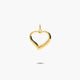 Colgante silueta corazón de oro 18K 14 mm