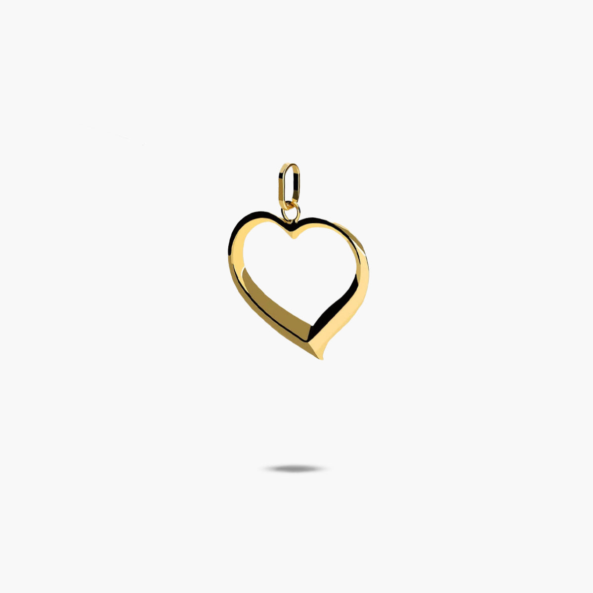 Colgante silueta corazón de oro 18K 14 mm