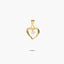 Colgante silueta corazón de oro 18K circonita 12 mm