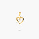 Colgante silueta corazón de oro 18K circonita 12 mm