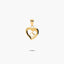 Colgante silueta corazón alianzas de oro 18K 12 mm