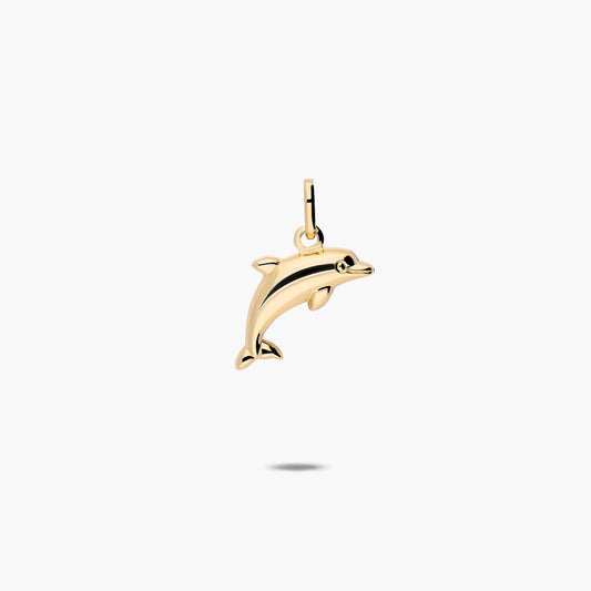 Colgante delfín de oro 18K 16 mm