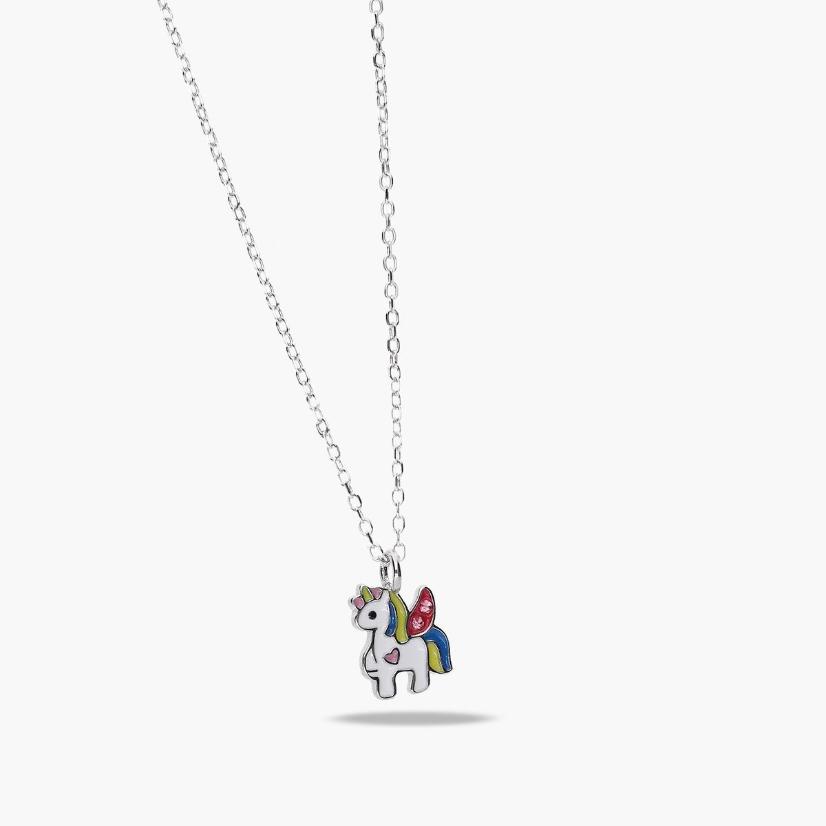 Collar unicornio de plata 1ª ley circonitas 10 mm