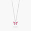 Collar mariposa de plata 1ª ley circonitas 10 mm