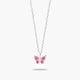 Collar mariposa de plata 1ª ley circonitas 10 mm