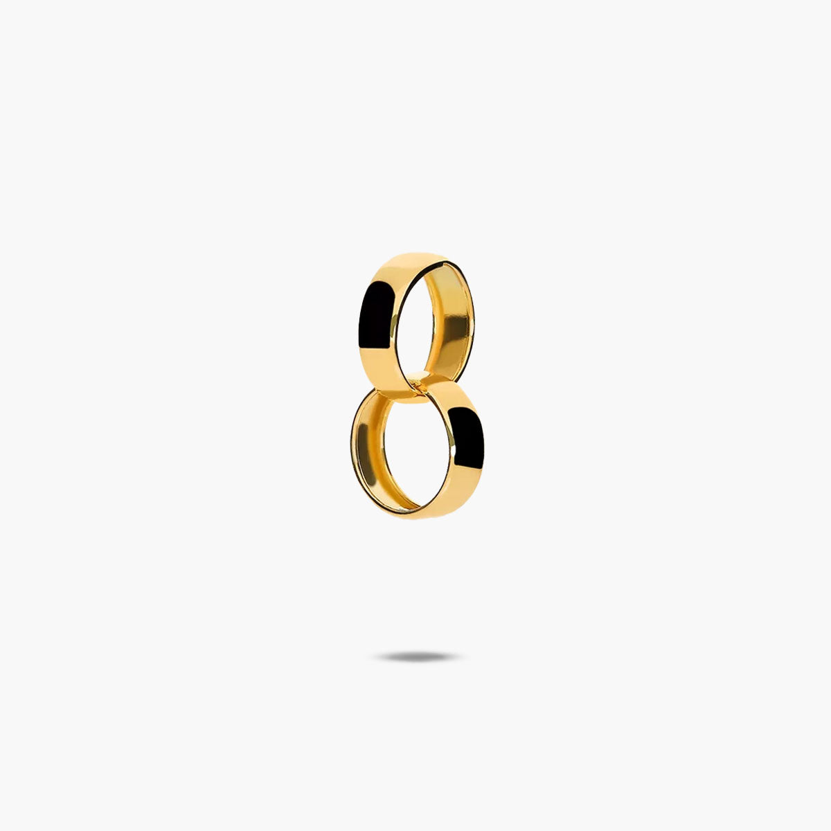 Colgante alianzas enlazadas de oro 18K 15 mm