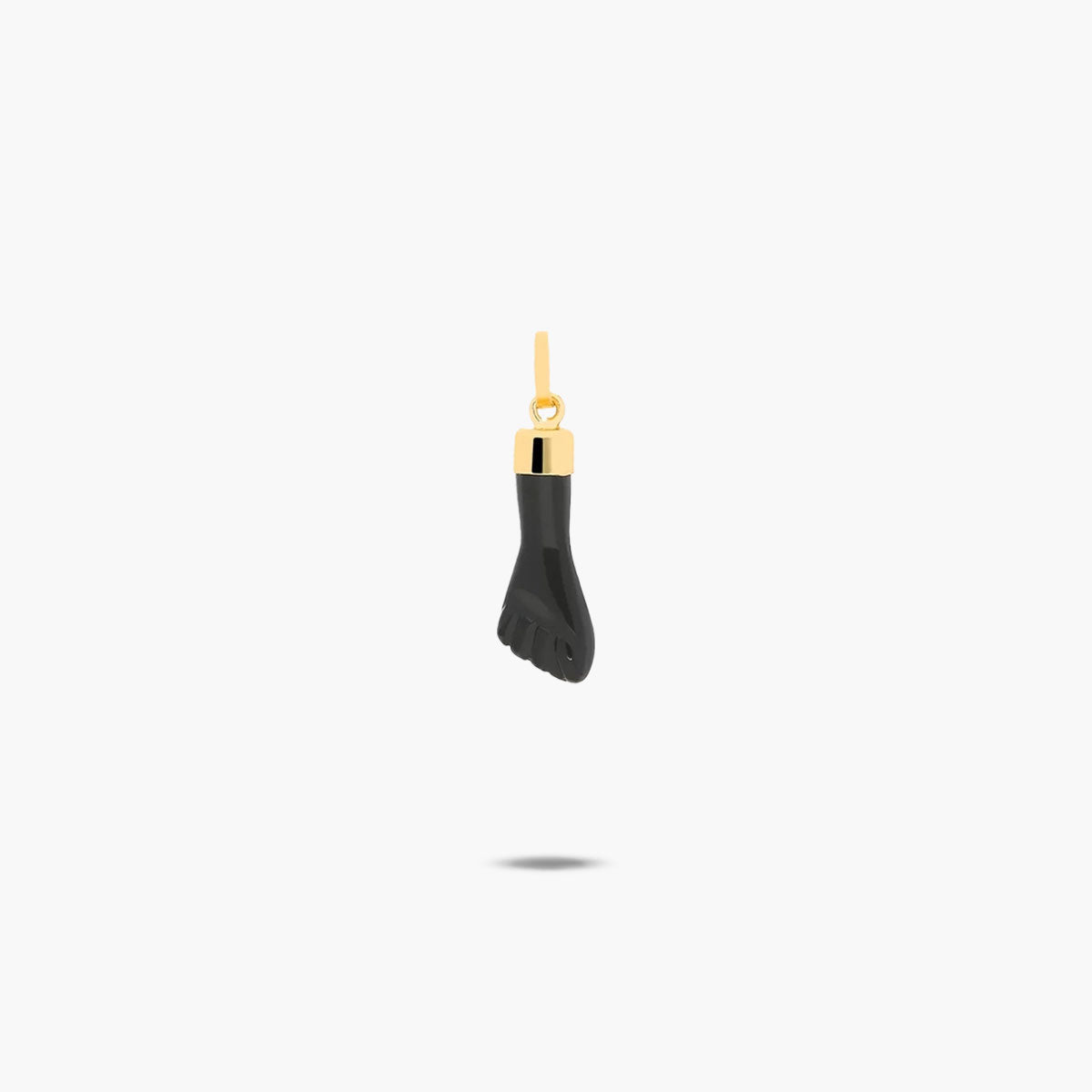 Colgante figa negro de oro 18K 14 mm