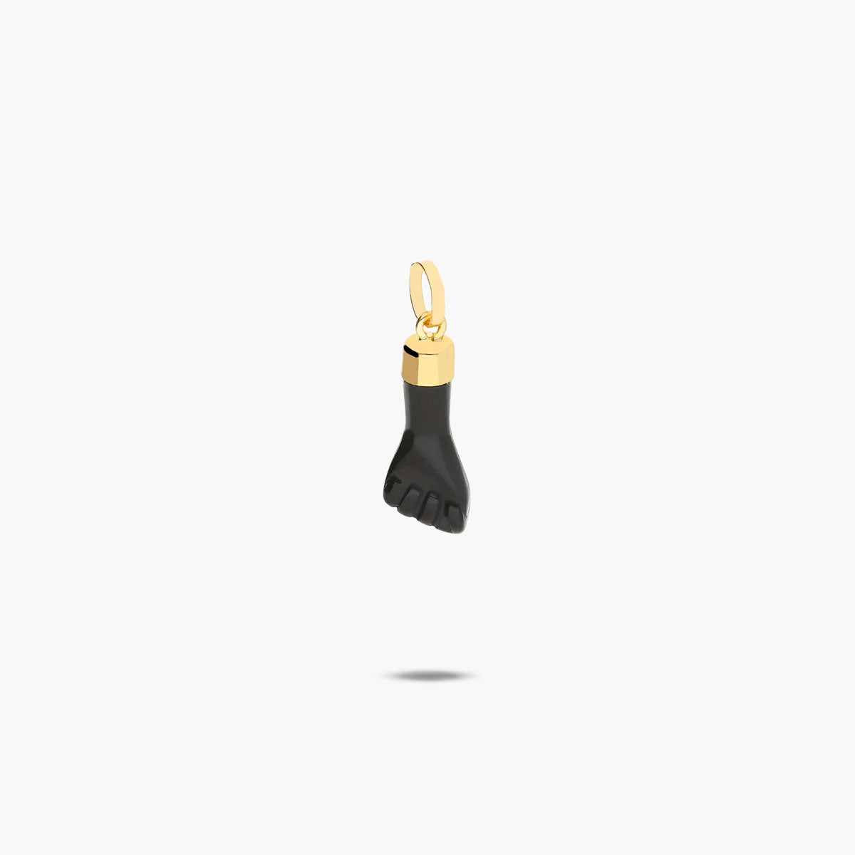 Colgante figa negro de oro 18K 14 mm