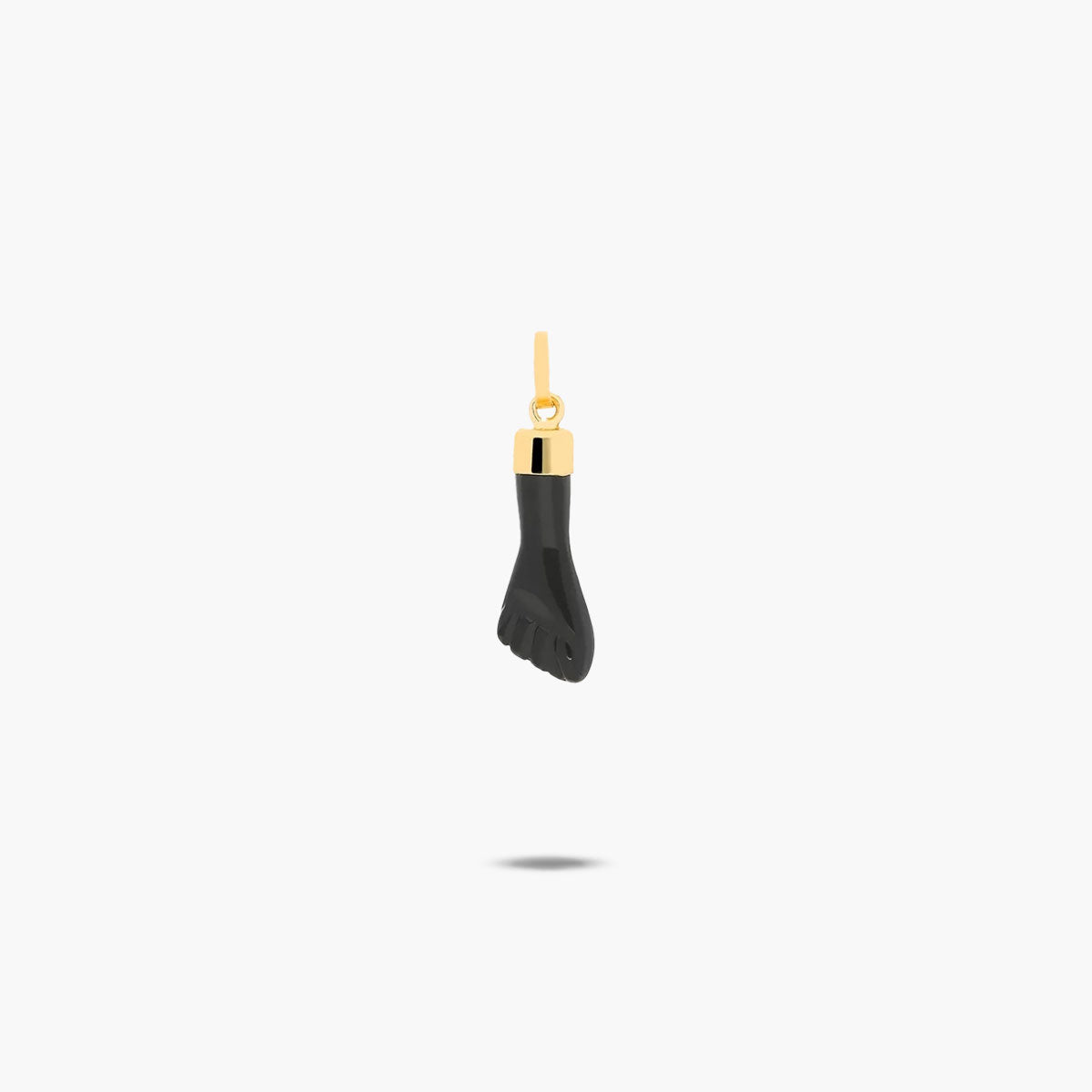 Colgante figa negro de oro 18K 17 mm