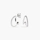 Pendientes de aro de oro blanco 18K diamante natural 0.13 ct. 16 mm