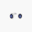 Pendientes de oro blanco 18K diamante natural 0.36 ct. zafiro 10 mm IMPERIAL SAPPHIRE