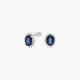 Pendientes de oro blanco 18K diamante natural 0.36 ct. zafiro 10 mm IMPERIAL SAPPHIRE