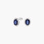 Pendientes de oro blanco 18K diamante natural 0.60 ct. zafiro 12 mm IMPERIAL SAPPHIRE