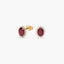 Pendientes de oro 18K diamante natural 0.36 ct. rubí 10 mm ROYAL RUBY
