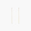 Pendientes largos de oro 18K diamante natural 0.05 ct. 63 mm