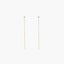 Pendientes largos de oro 18K diamante natural 0.10 ct. 63 mm