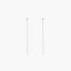 Pendientes largos de oro blanco 18K diamante natural 0.10 ct. 63 mm