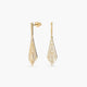 Pendientes largos de oro 18K diamante natural 0.99 ct. 40 mm BLACKJACK