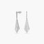 Pendientes largos de oro blanco 18K diamante natural 0.99 ct. 40 mm BLACKJACK