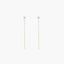 Pendientes largos estrella de oro 18K diamante natural 0.13 ct. 60 mm