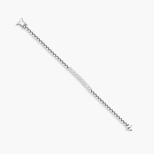 Pulsera de oro blanco 18K diamante natural 0.53 ct. 18 cm CHATEAU